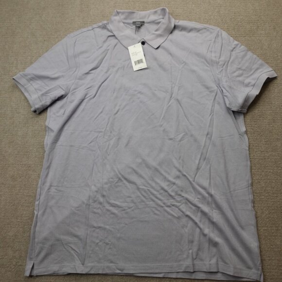 Vince Polo Shirt XL Purple Solid 100% Cotton - Picture 1 of 8